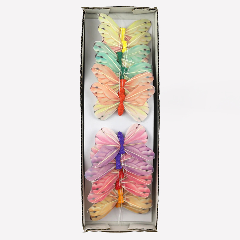 Pick Borboleta 6 Cores 8cm (12 un)