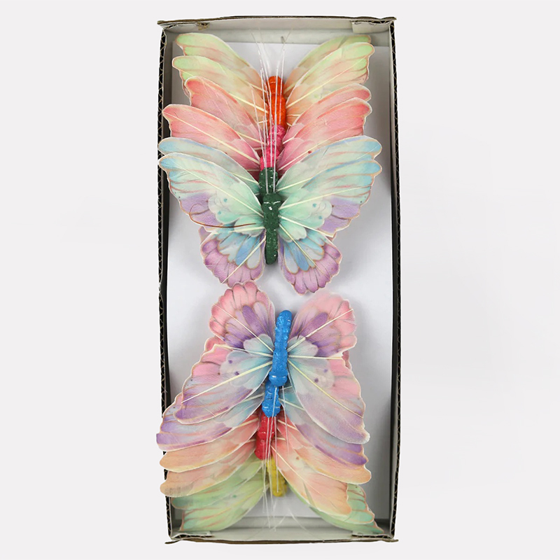 Pick Borboleta 6 Cores 9.5cm (12 un)