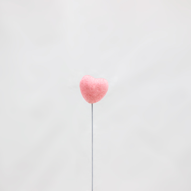 Pick Coração Rosa  3cm