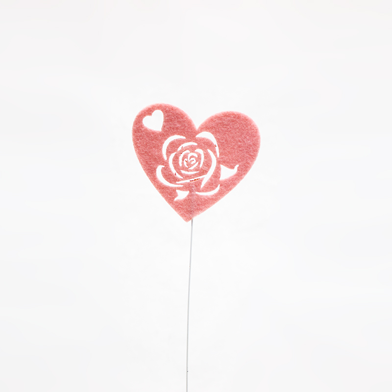 Pick Coração Rosa 8cm