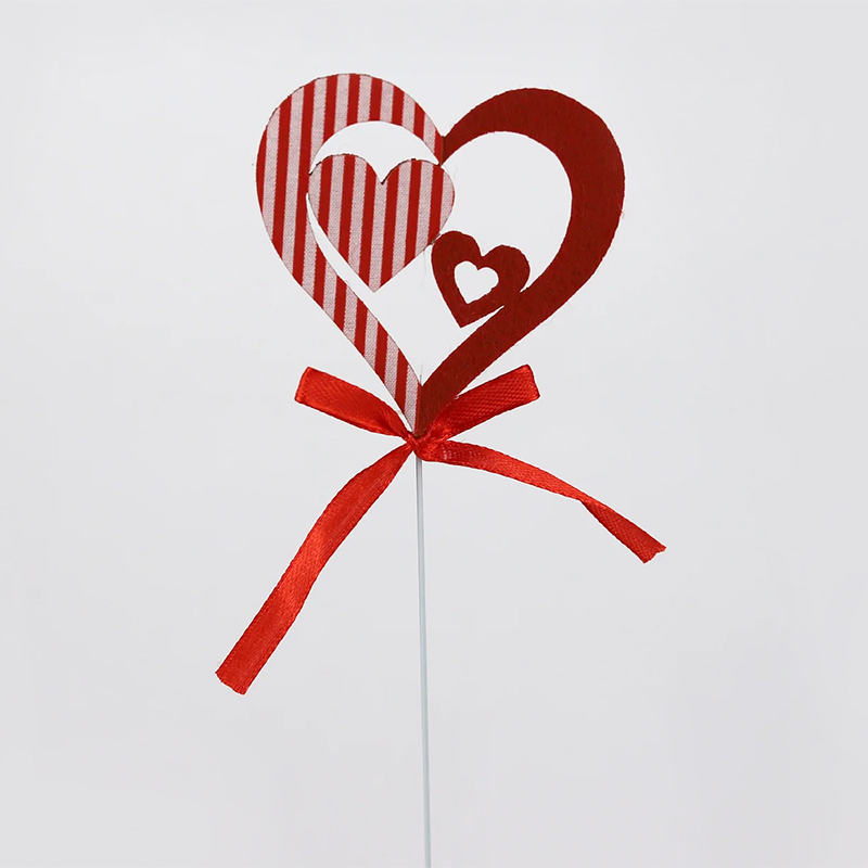 Pick Cora&ccedil;&atilde;o Riscas B/V 7cm ( 12 Un)