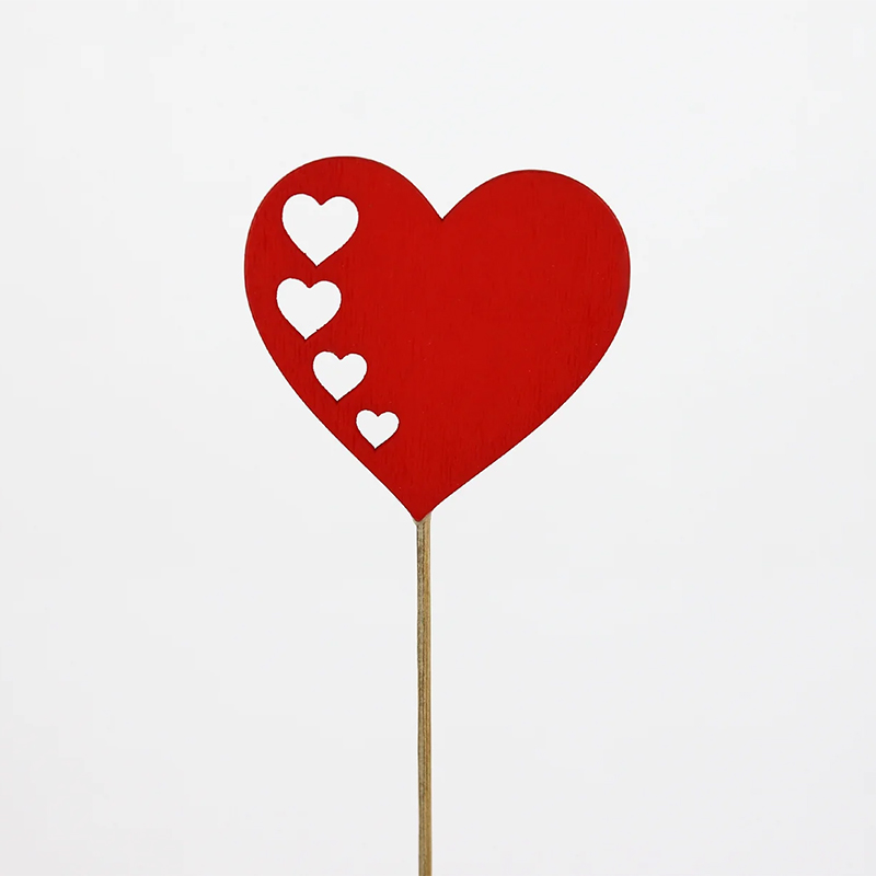 Pick Cora&ccedil;&atilde;o Vermelho 7cm ( 6 Un) B