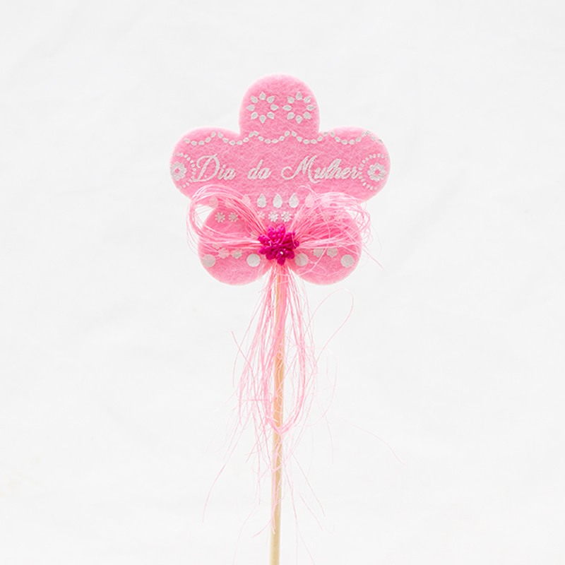 Pick Flor Dia da Mãe 7cm ( 6 Un.)