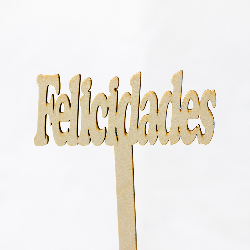 Pick Madeira  Felicidades 10 cm ( 6 Un.)