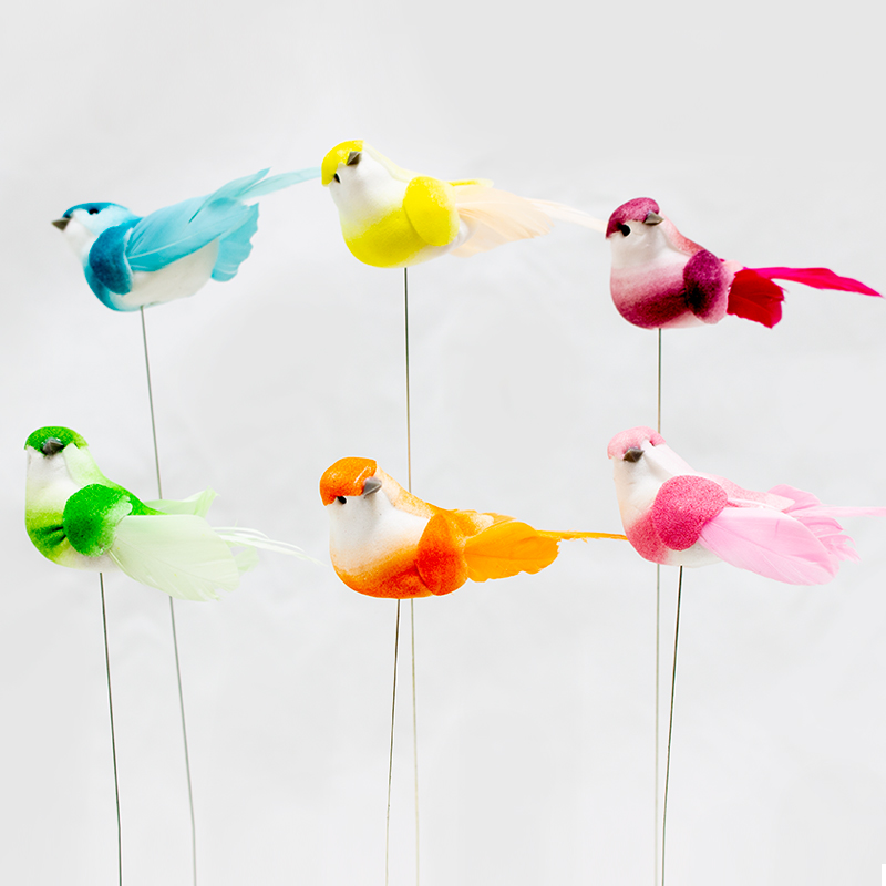 Pick Passaro Cores  6.5cm - 12 Un.