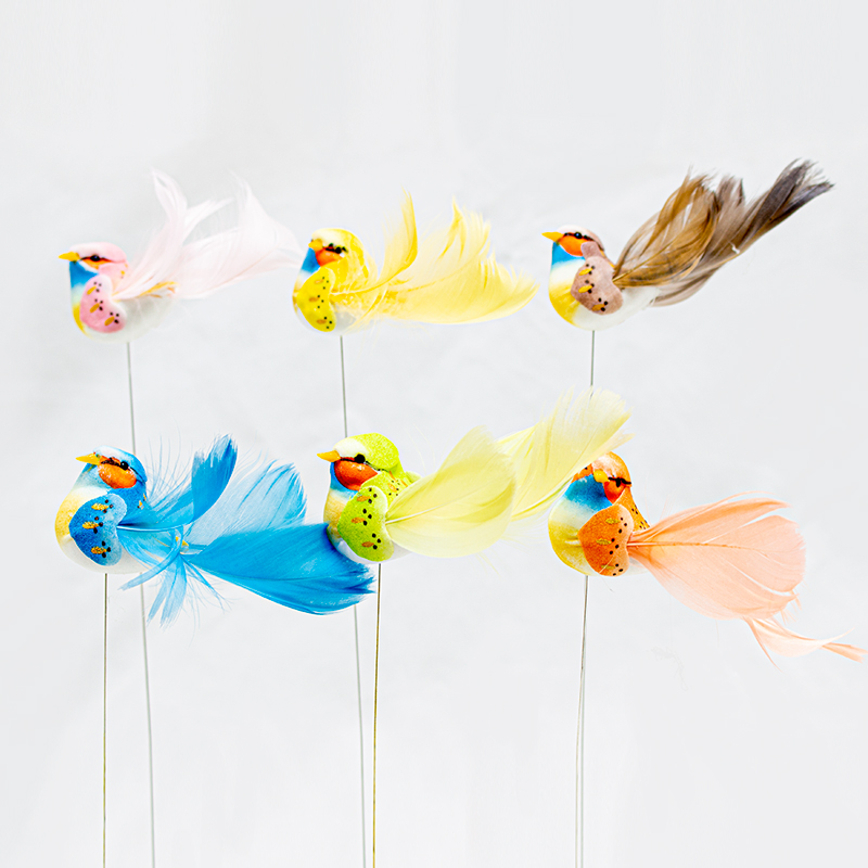 Pick Passaro cores  9cm - 12 Un.