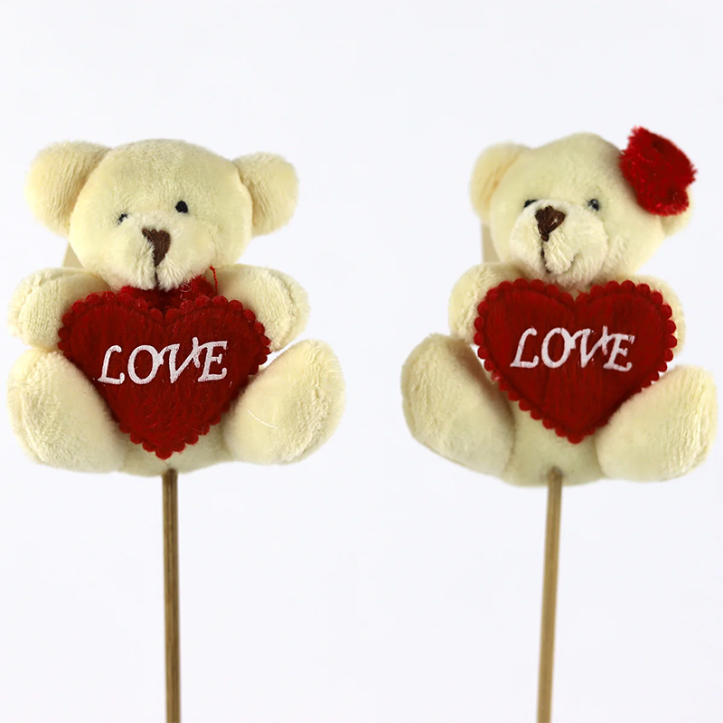 Conjunto Pick Urso Love 8cm (Conjunto 2Un)