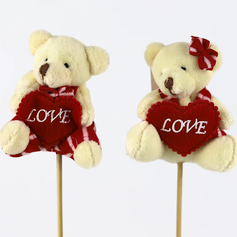 Conjunto Pick Urso Riscas Brancas 8cm (Conjunto 2Un)