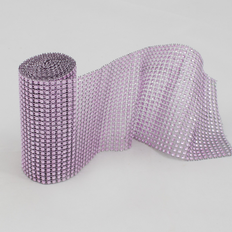 Fita Strass 3mm - 12 cm x 2.30 mt Rosa