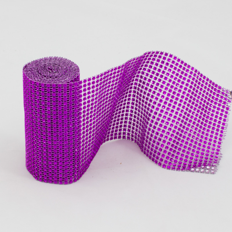 Fita Strass 3mm - 12 cm x 2.30 mt Fuchsia