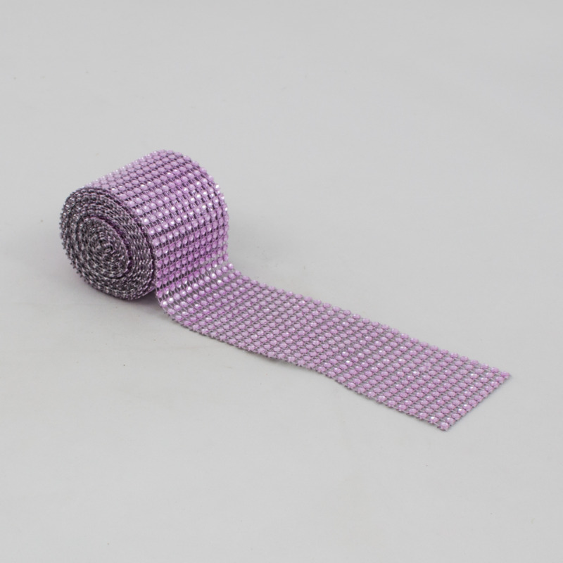 Fita Strass 3mm - 6 cm x 2.30 mt Prata