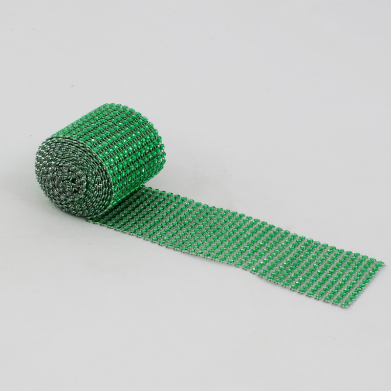 Fita Strass 3mm - 6 cm x 2.30 mt Verde
