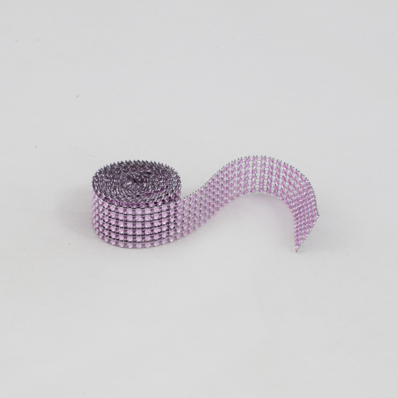 Fita Strass 3mm - 3cm x 2.30 mt Rosa