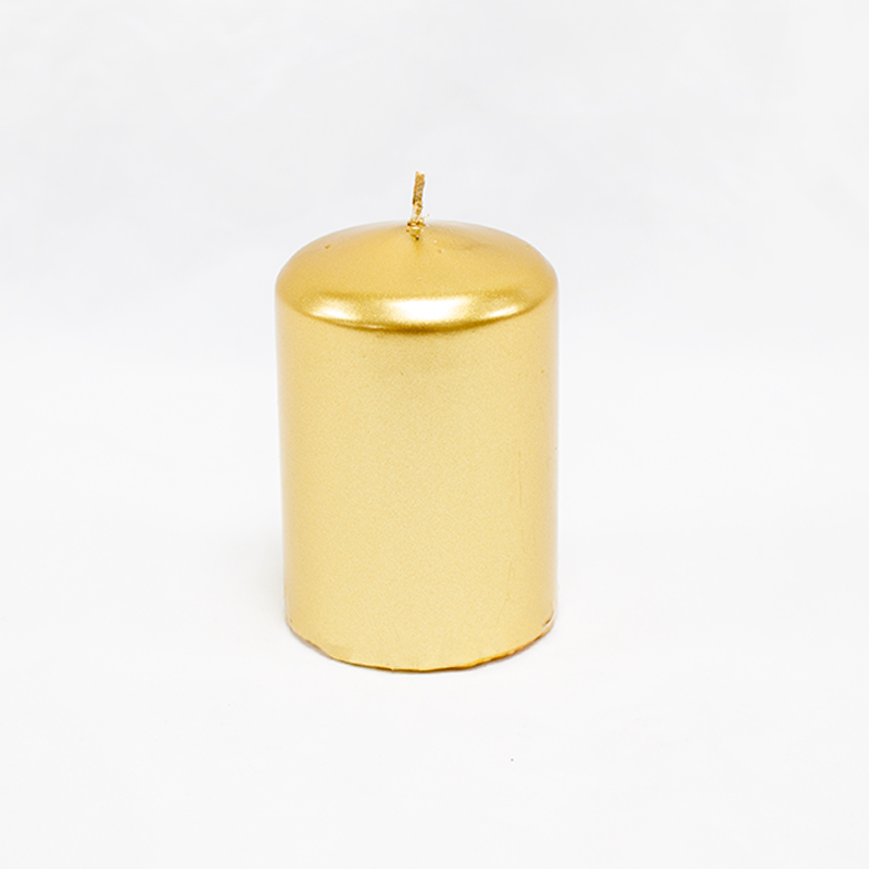 Vela Pilar 7 x10cm Ouro
