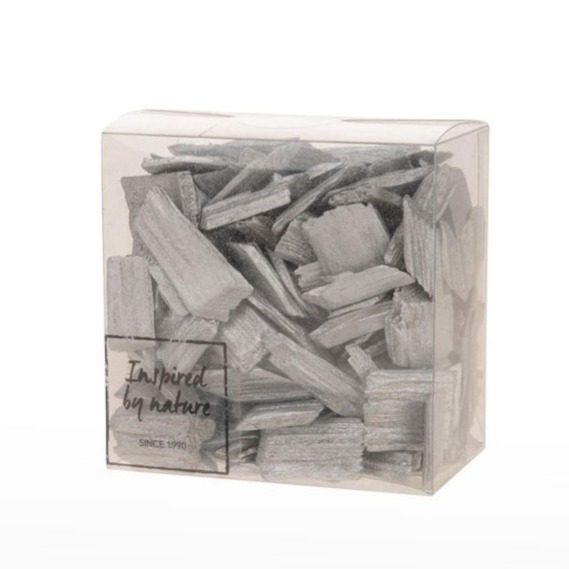 Flocos de Madeira Metálicos 165gr Prata