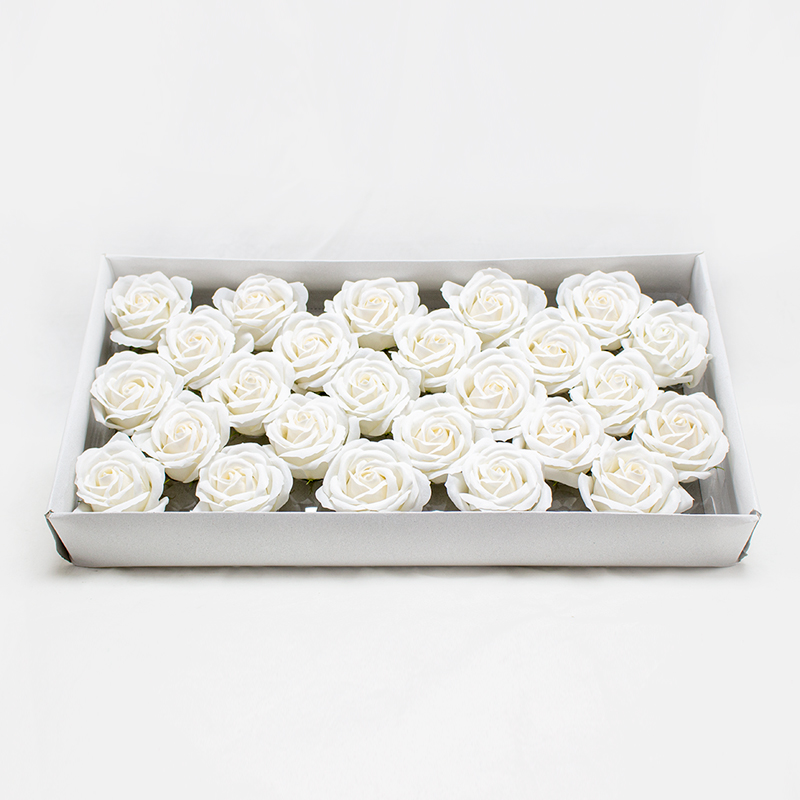 Rosa de sabão Média ( 25 Un. ) Branca