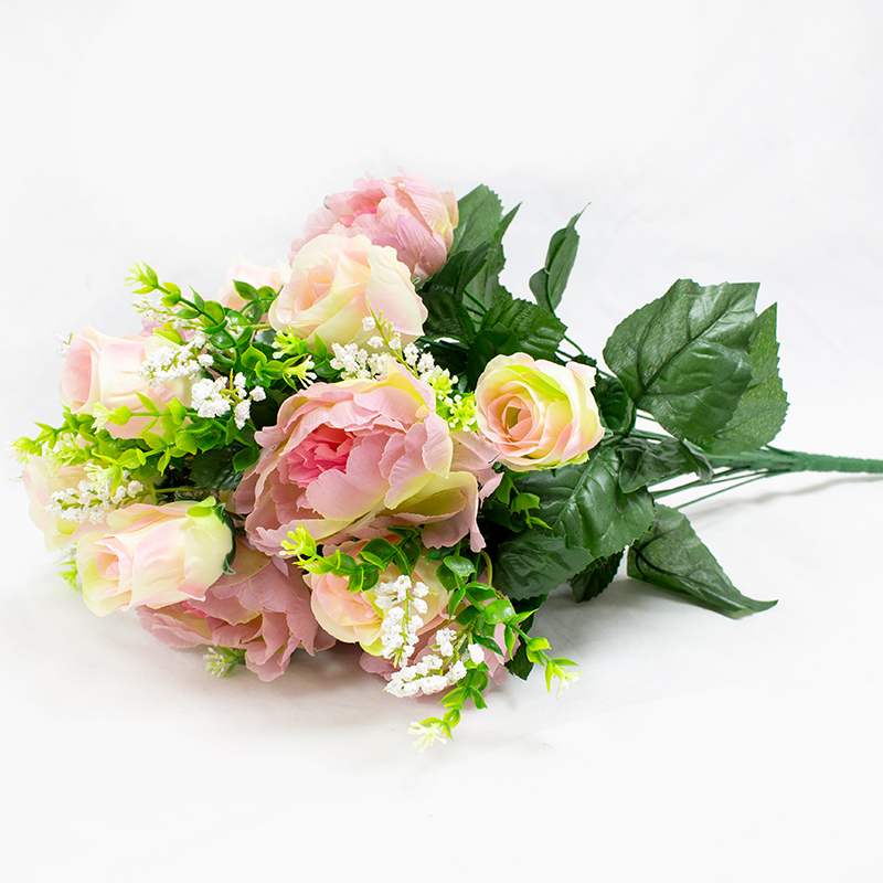 Bouquet Peonias Capullus - Rosa Claro 39cm