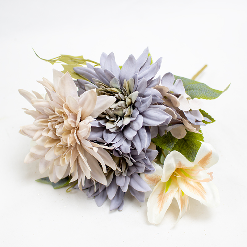 Bouquet de Gerbera (x5) 28cm Malva (Un)