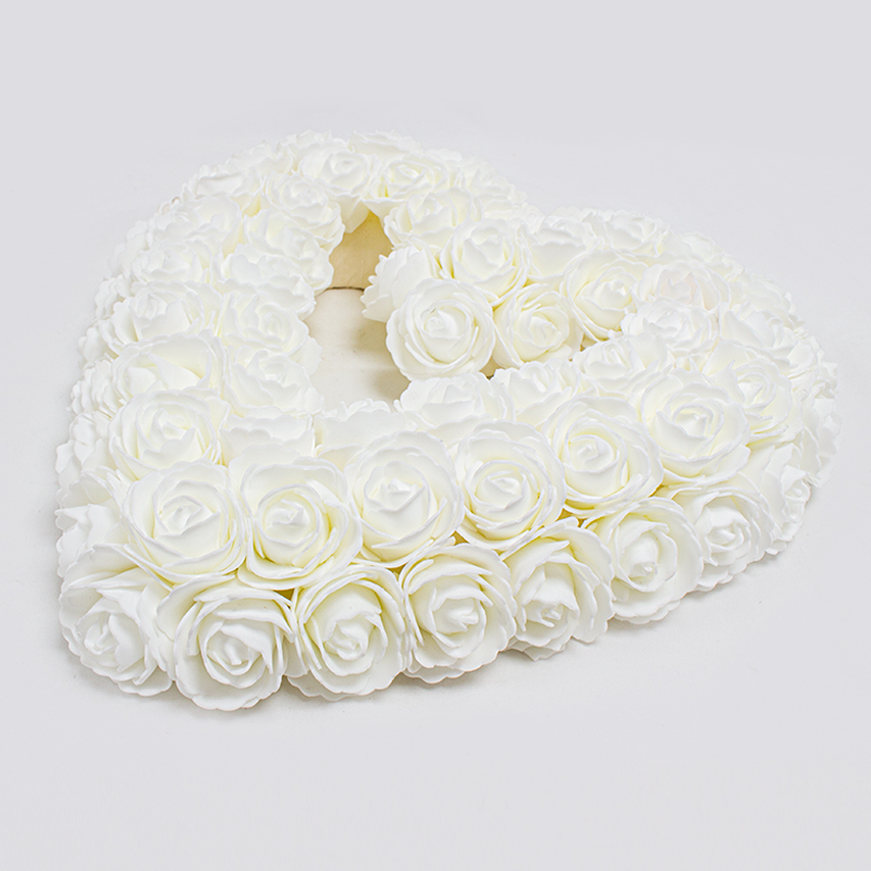 Coração de Rosas Eva 35cm Branco