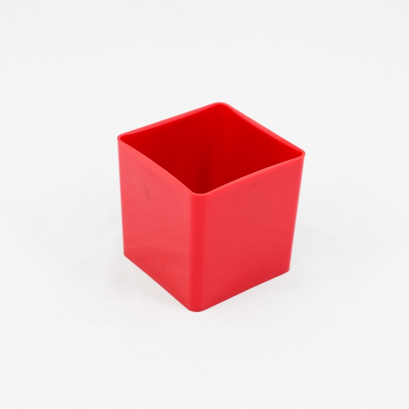 Acrilico Cubo 10 x 10cm Vermelho