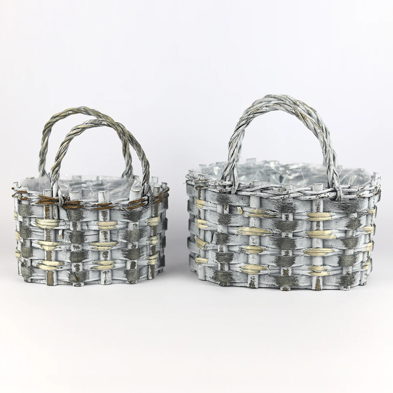 Base Mad. Oval C/Asa 26x17x25cm B/C (2 Un)