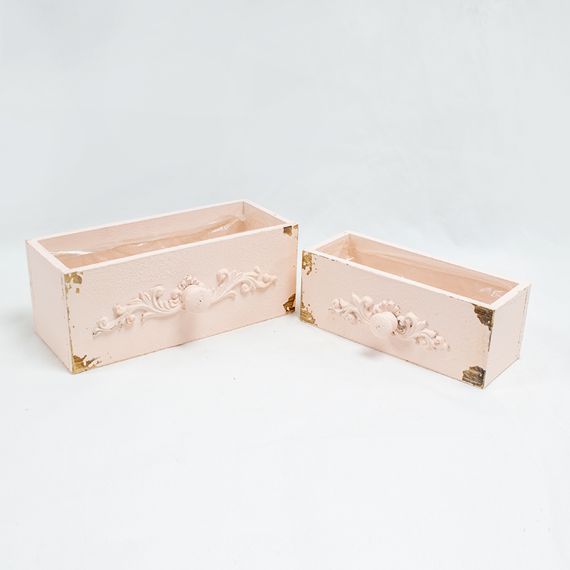 Gaveta de Madeira 25 x 10cm Rosa ( 2 Un.)