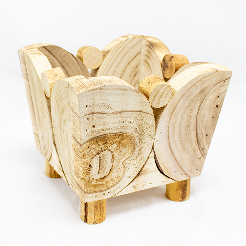 Vaso Madeira 19 x 17cm Natural (Un)