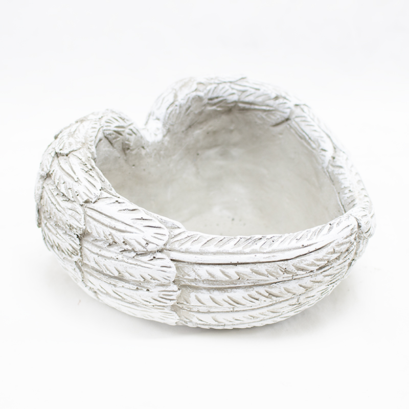 Vaso Coração Asas 17x17x10cm (B)