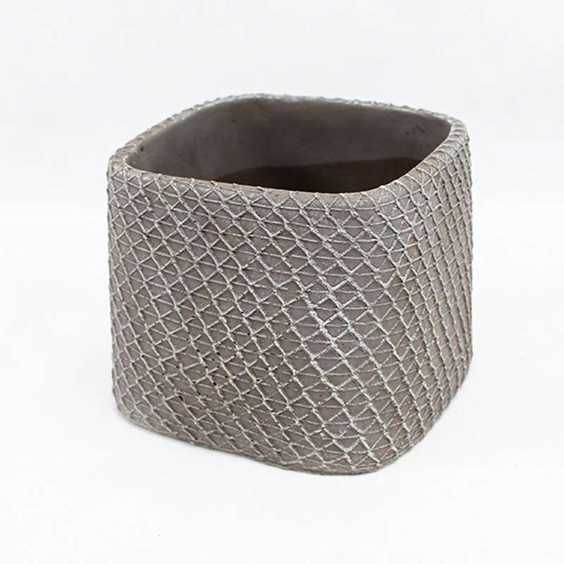 Base Cerâmica Castanho C/Relevo 14x14x11.5cm