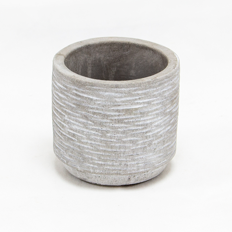 Vaso Cerâm. Relevo Cinza 7.5 x 7