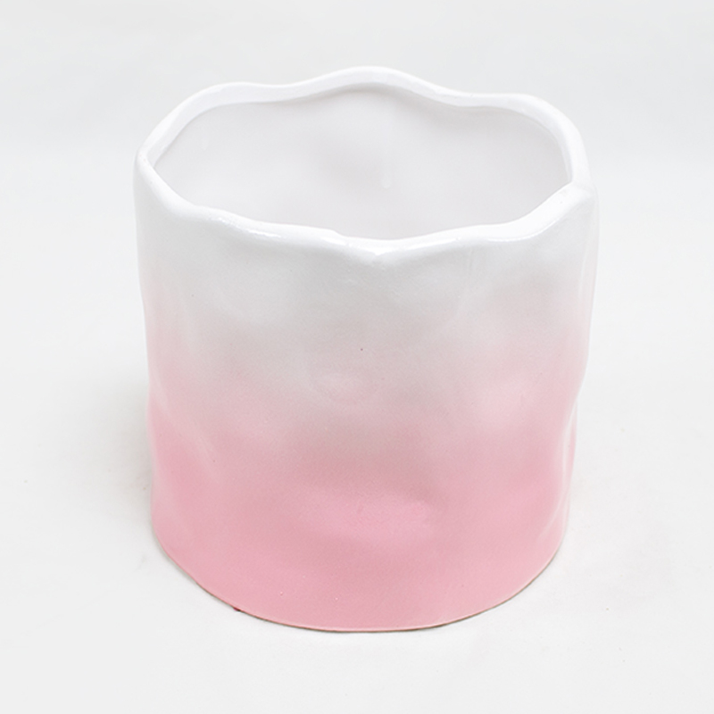 Base Cerâmica Rosa+Branco 13x12.5cm (Un)