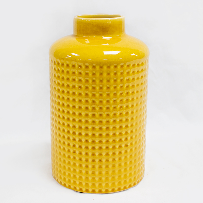 Jarra Boca Redonda 26cm Amarela