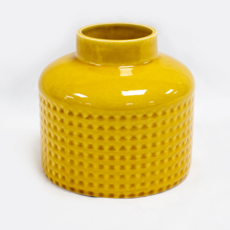 Jarra Boca Redonda 14cm Amarela