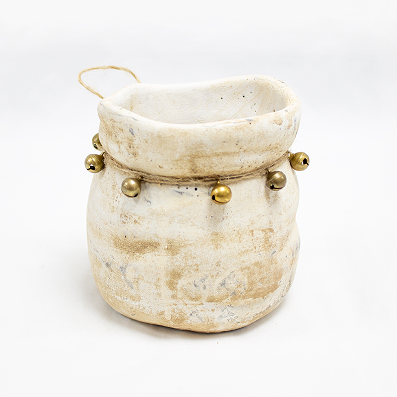 Vaso Cerâmica C/ Gizo 11 x 11.5cm Cinzento