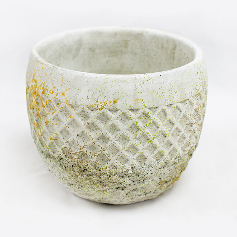 Vaso Cerâmica Red. C/ Relevo 15 x 13cm