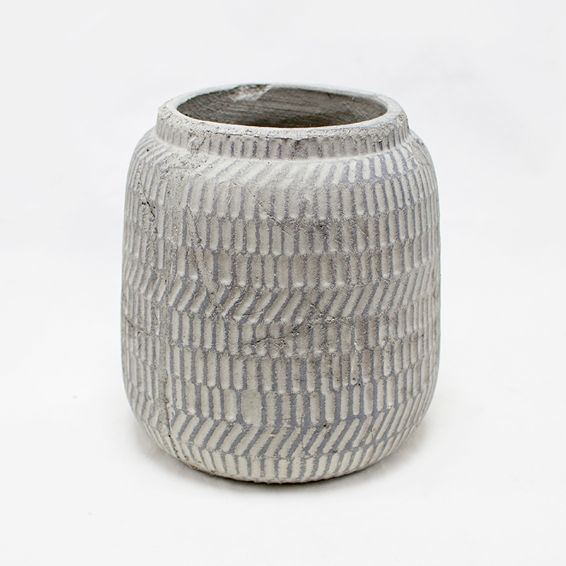 Vaso Cerâmica Cinza 15cm