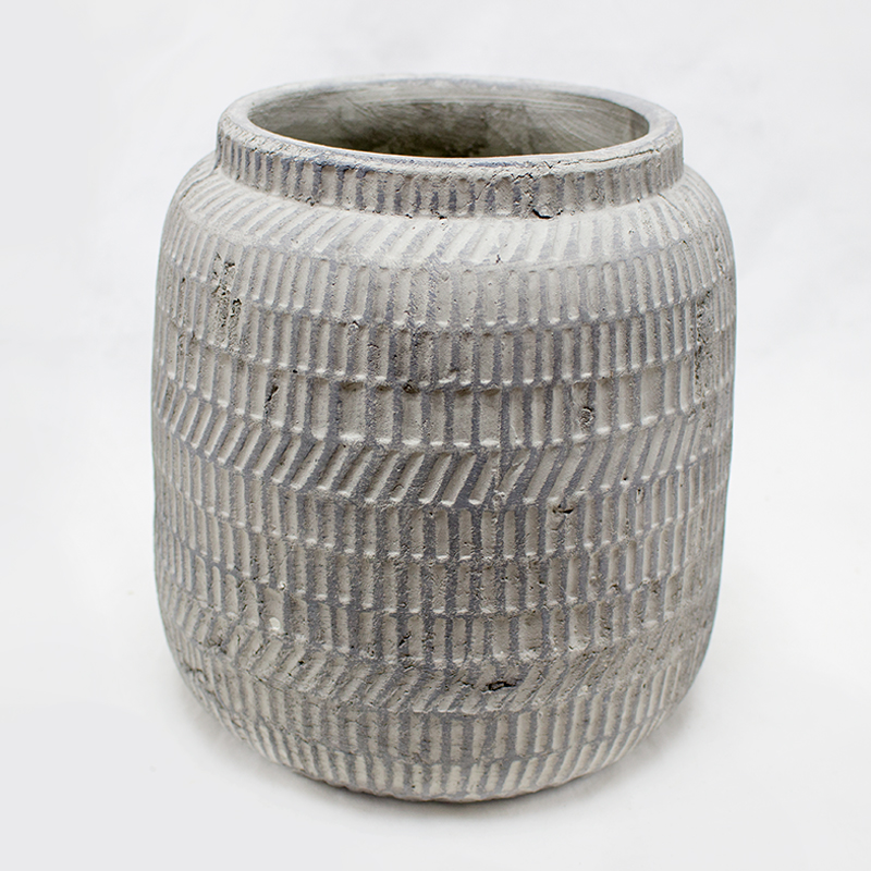 Vaso Cerâmica Cinza 21cm
