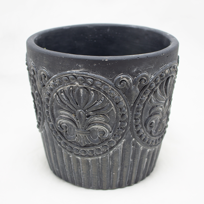 Vaso Cerâmica Preto 17cm