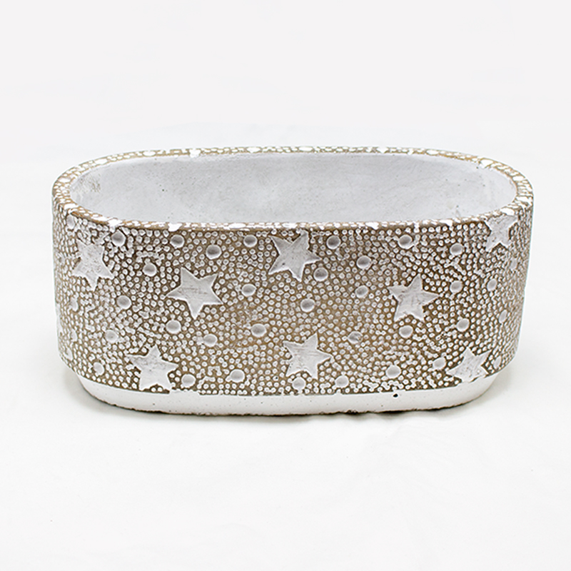 Vaso Cerâmica 21/10cm Estrelas