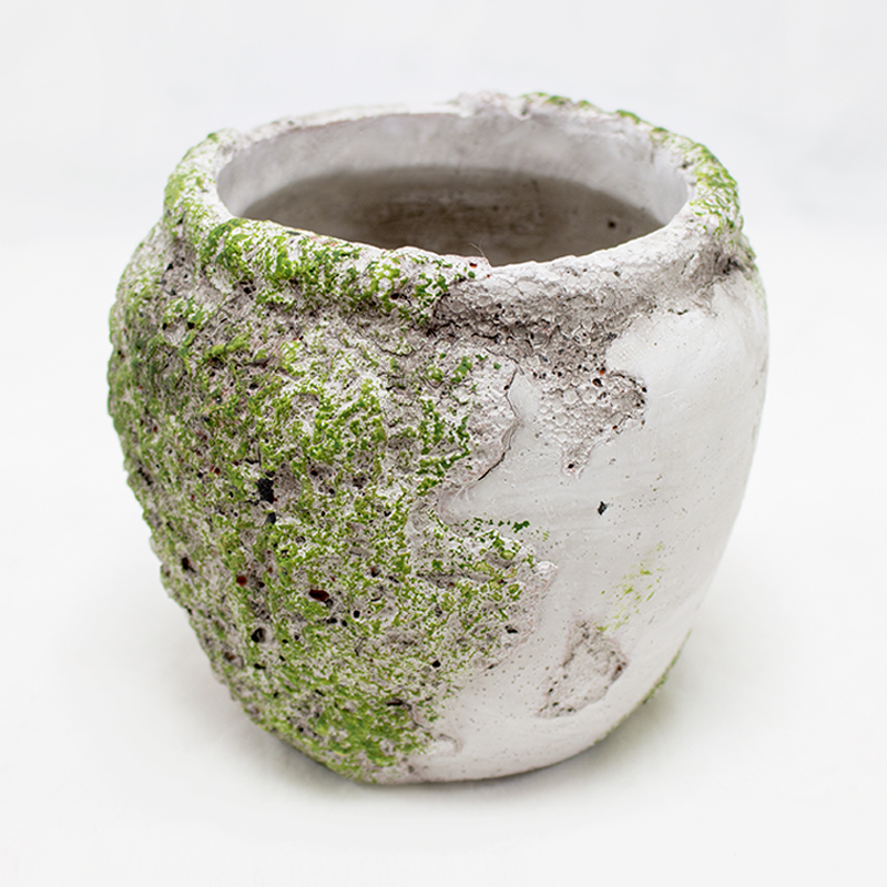 Vaso Cimento 14 x 13 cm Musgo