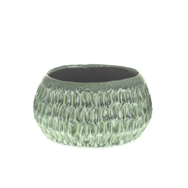 Vaso Cerâmica Redondo Verde