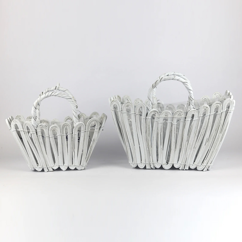 Cesta Ret. Branca 31x14x26cm (2 Un)