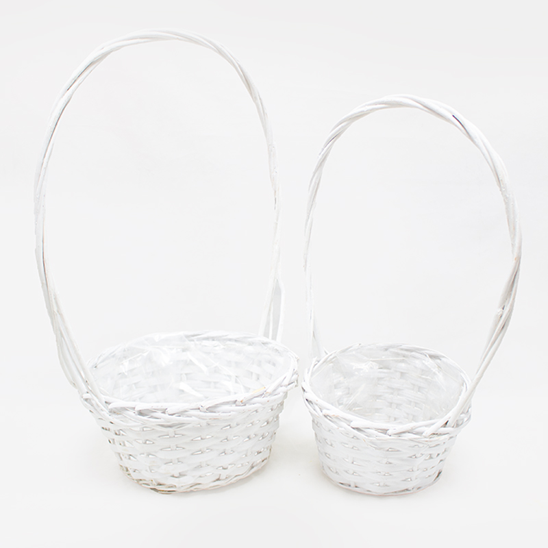 Cesto Red. Branco 23x44/18x38cm  (2Un)