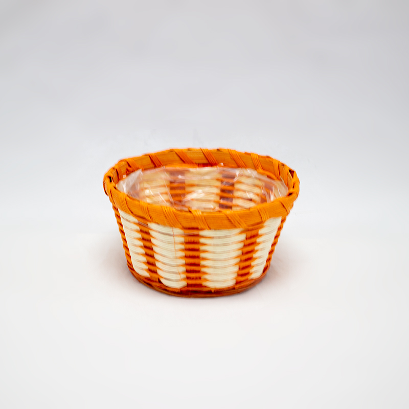 Cesto Redondo Sem Asa - Laranja