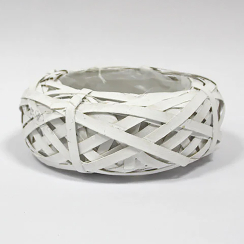 Cesto S/ Asa Red. 20 x 8cm Branco