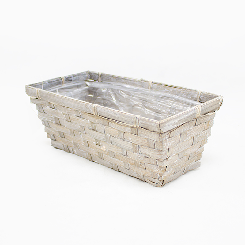 Cesto Rect. 25x12.5cm Cinza (Un)