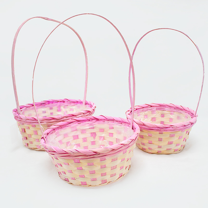 Cesto Red. 23x36/20x34/18x32cm - Rosa ( 3 Un )