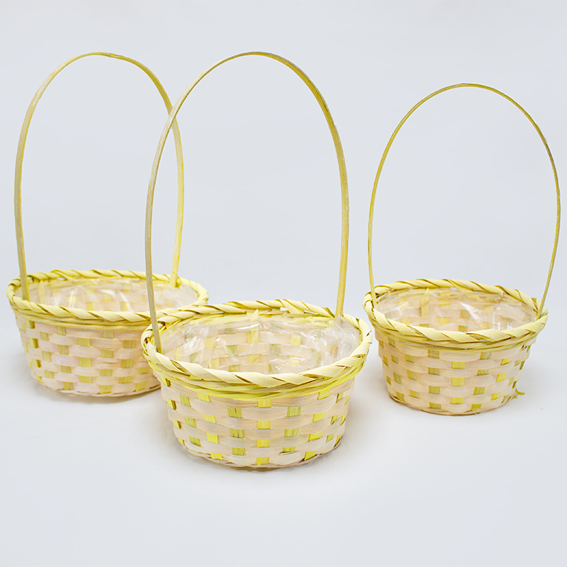 Cesto Red. 23x36/20x34/18x32cm - Amarelo ( 3 Un )