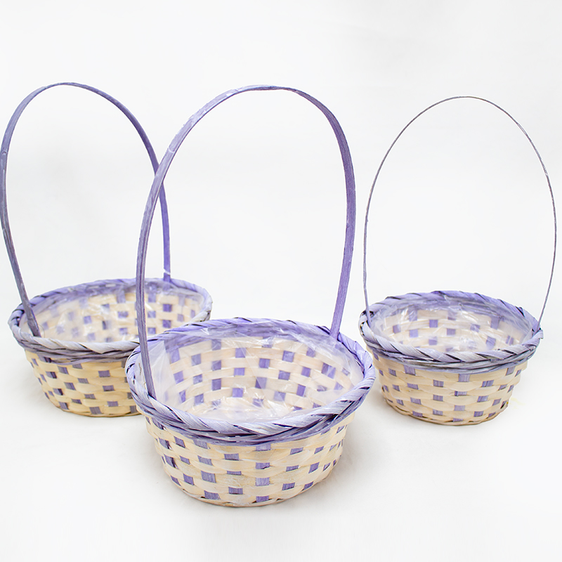 Cesto Red. 23x36/20x34/18x32cm - Roxo ( 3 Un )