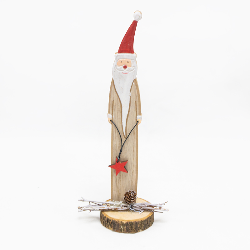 Pai Natal Mad. C/Estrela 21x23.5cm (Un)